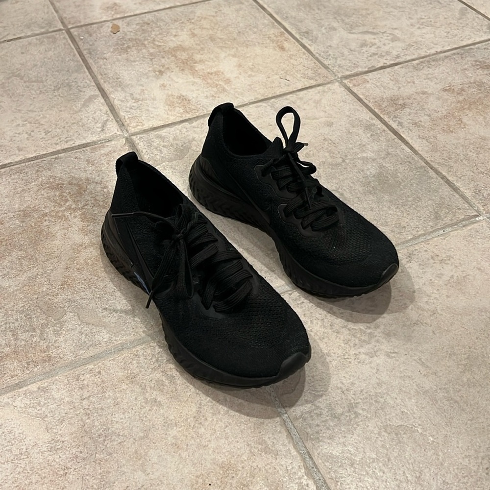 Black Nike sneakers epic react